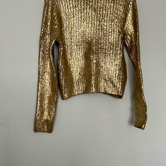 Gold Metallic Shimmering Texture and Fitted Silhouette(new without tags) - Picture 9 of 14